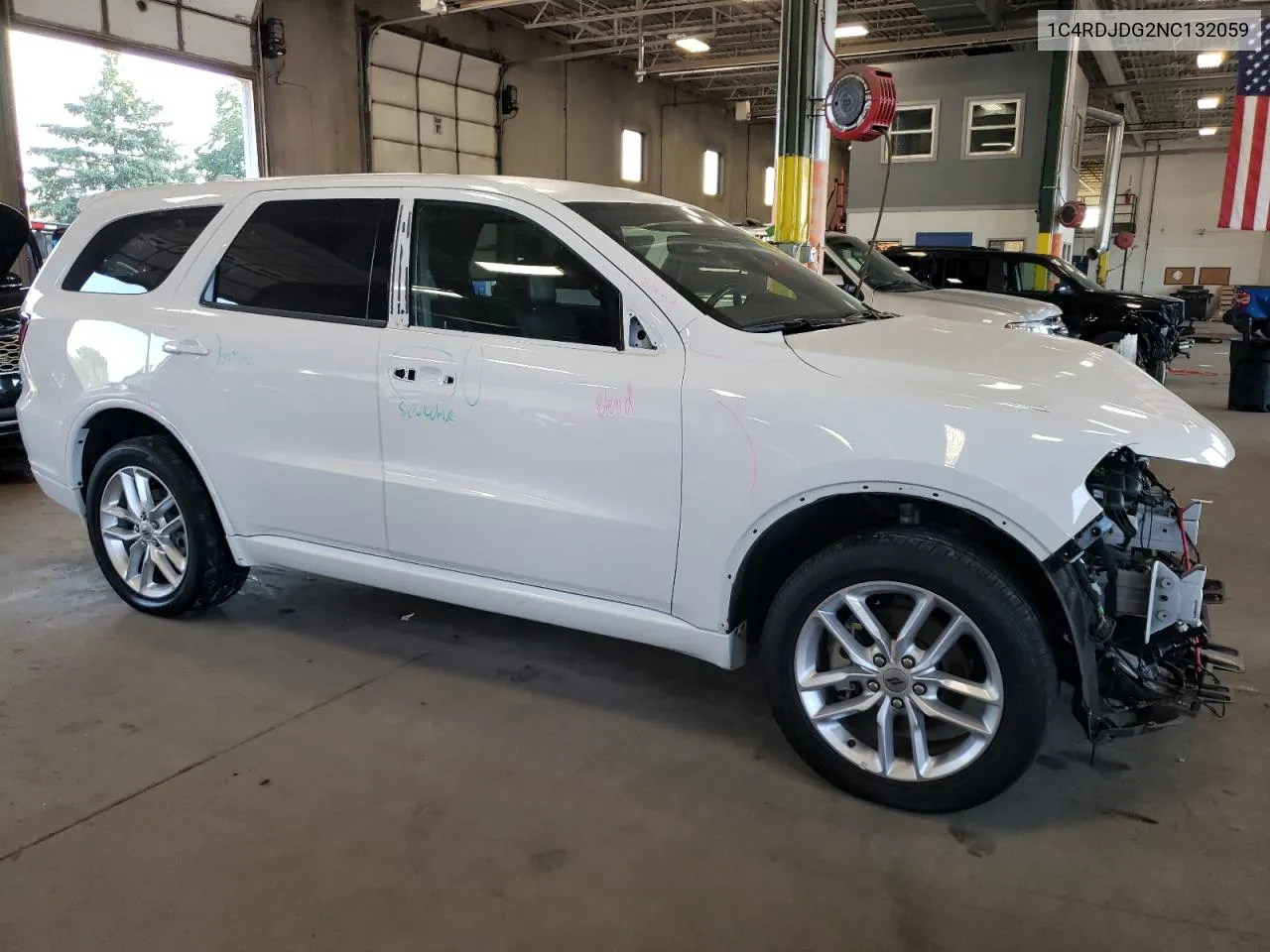 2022 Dodge Durango Gt VIN: 1C4RDJDG2NC132059 Lot: 62141974