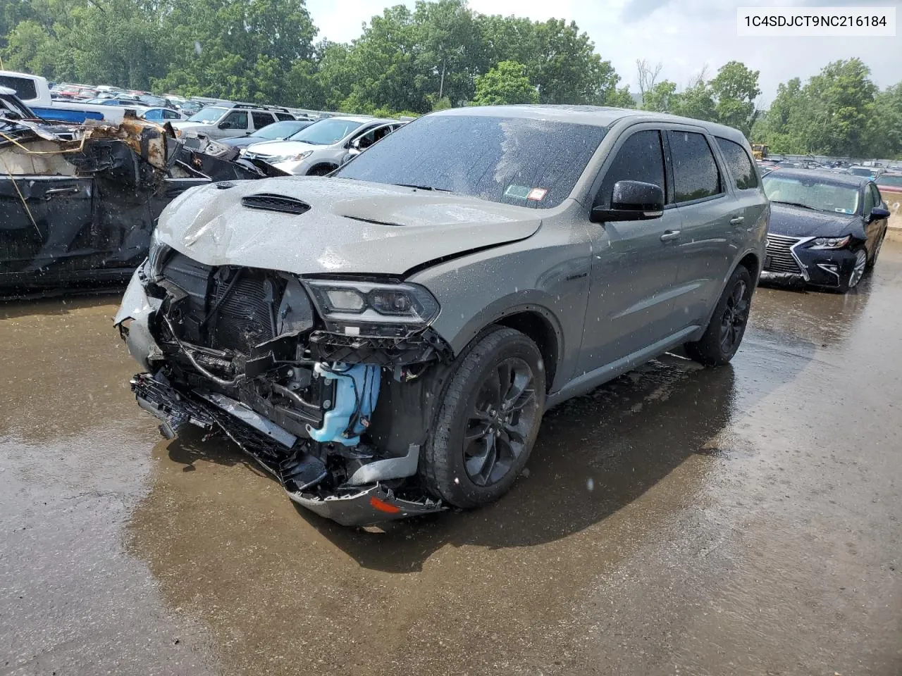 2022 Dodge Durango R/T VIN: 1C4SDJCT9NC216184 Lot: 62625734