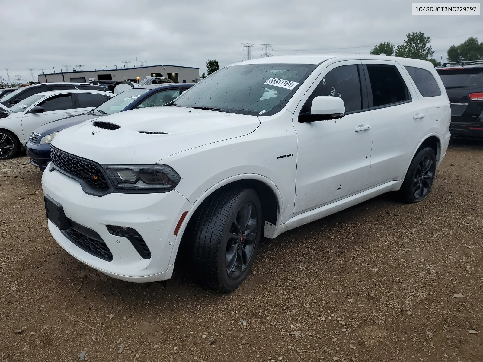 2022 Dodge Durango R/T VIN: 1C4SDJCT3NC229397 Lot: 65931184