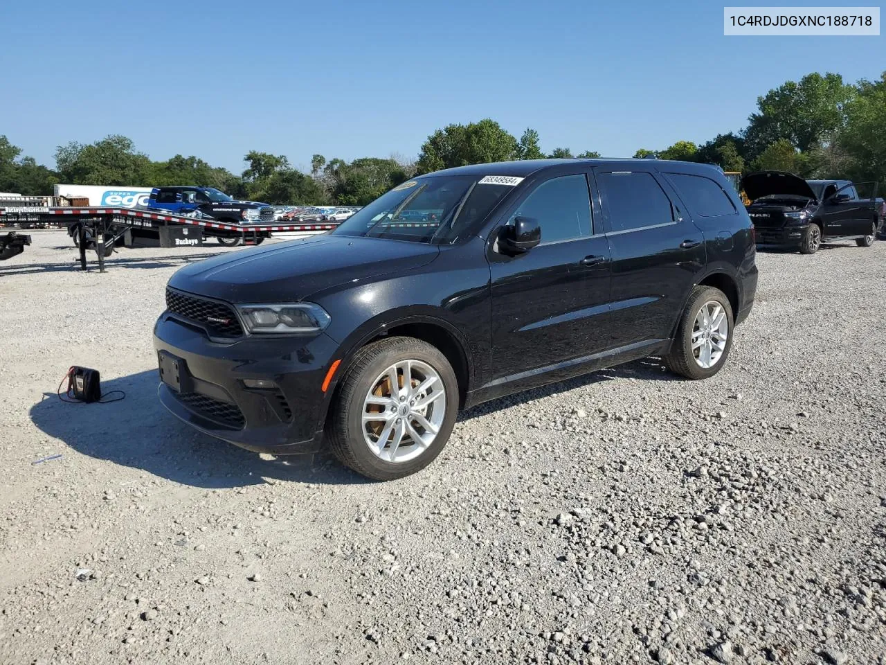 2022 Dodge Durango Gt VIN: 1C4RDJDGXNC188718 Lot: 68349584