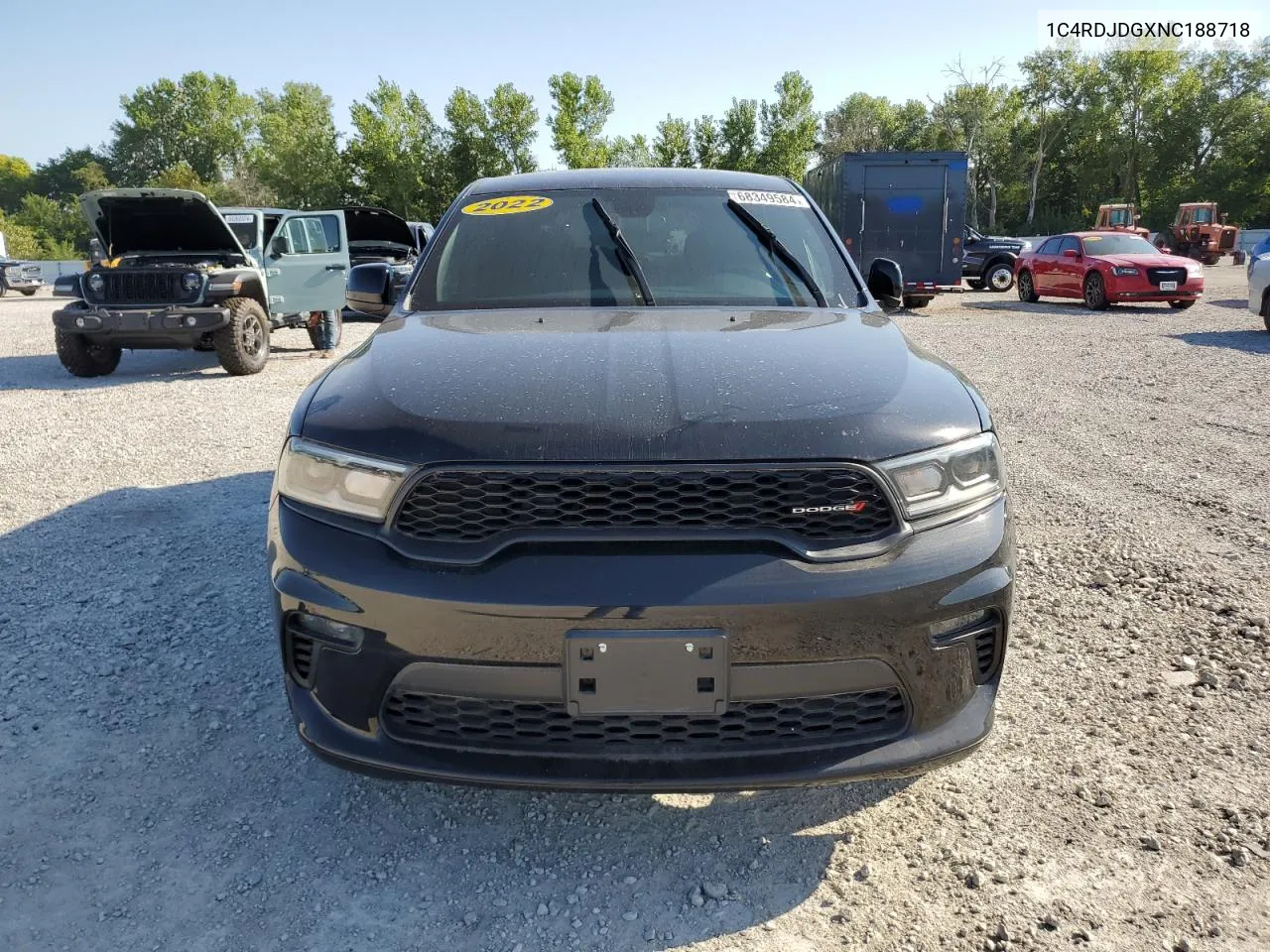 2022 Dodge Durango Gt VIN: 1C4RDJDGXNC188718 Lot: 68349584