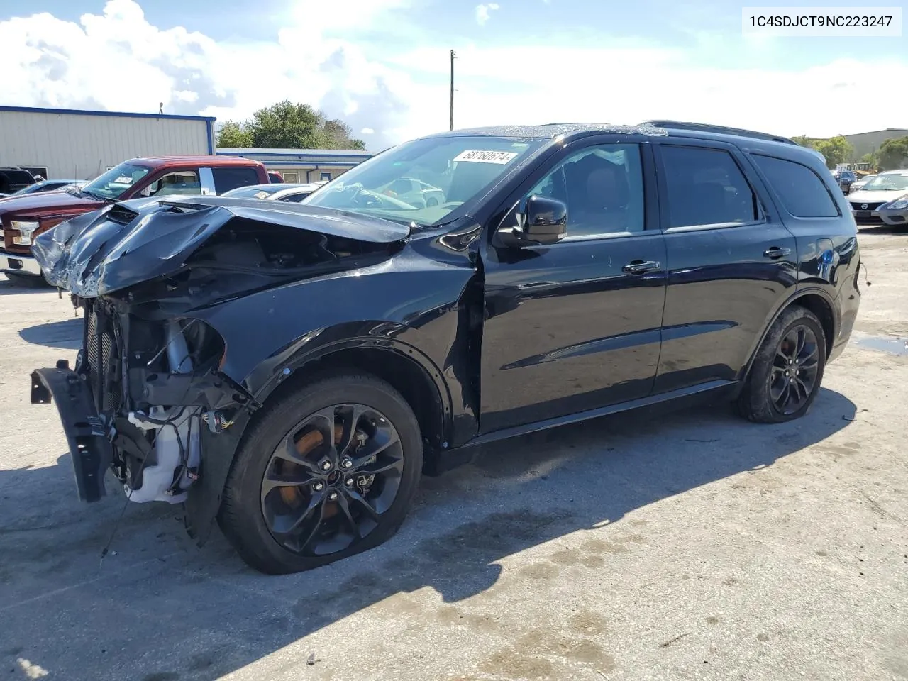 2022 Dodge Durango R/T VIN: 1C4SDJCT9NC223247 Lot: 68760674