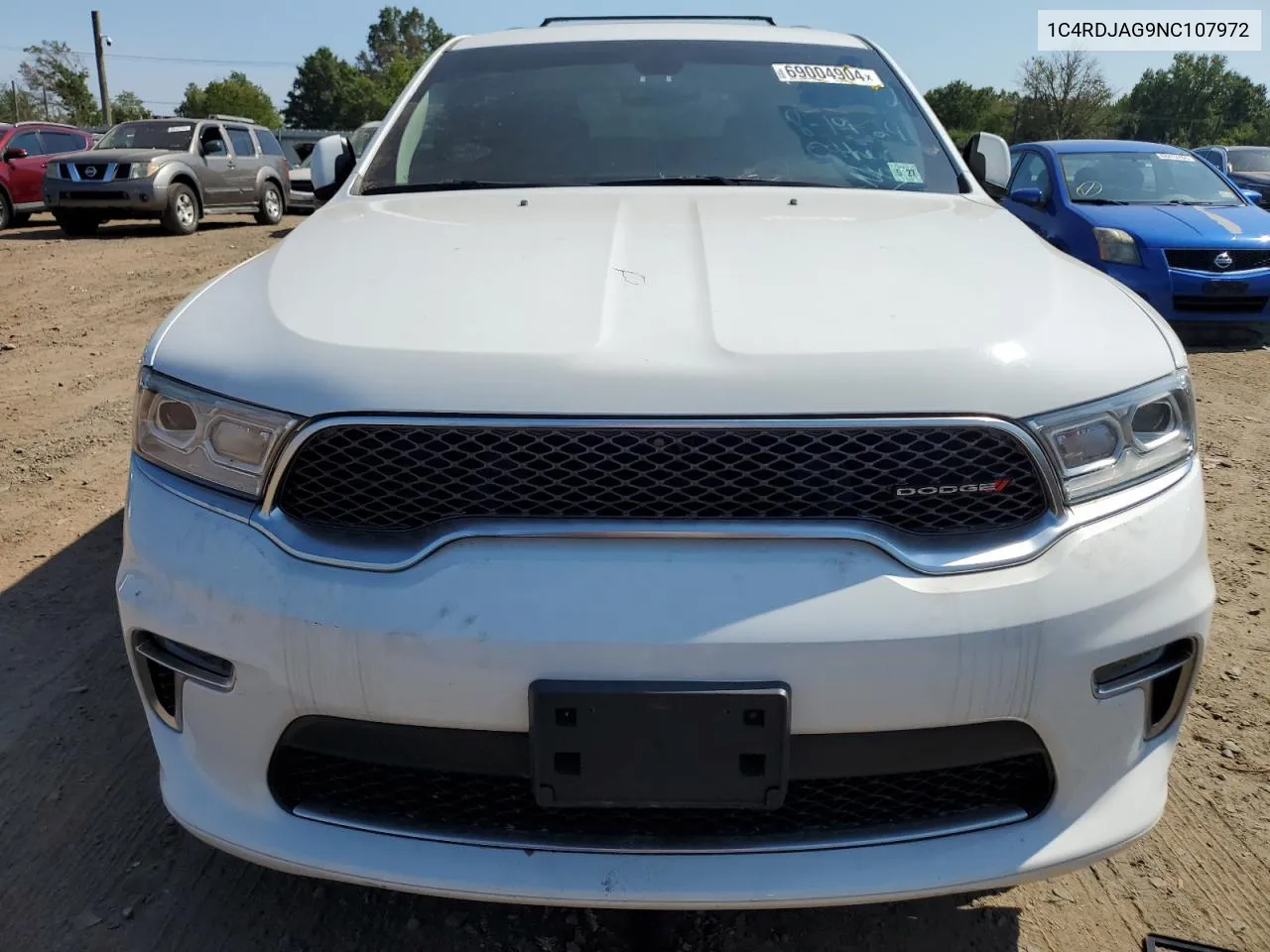 1C4RDJAG9NC107972 2022 Dodge Durango Sxt