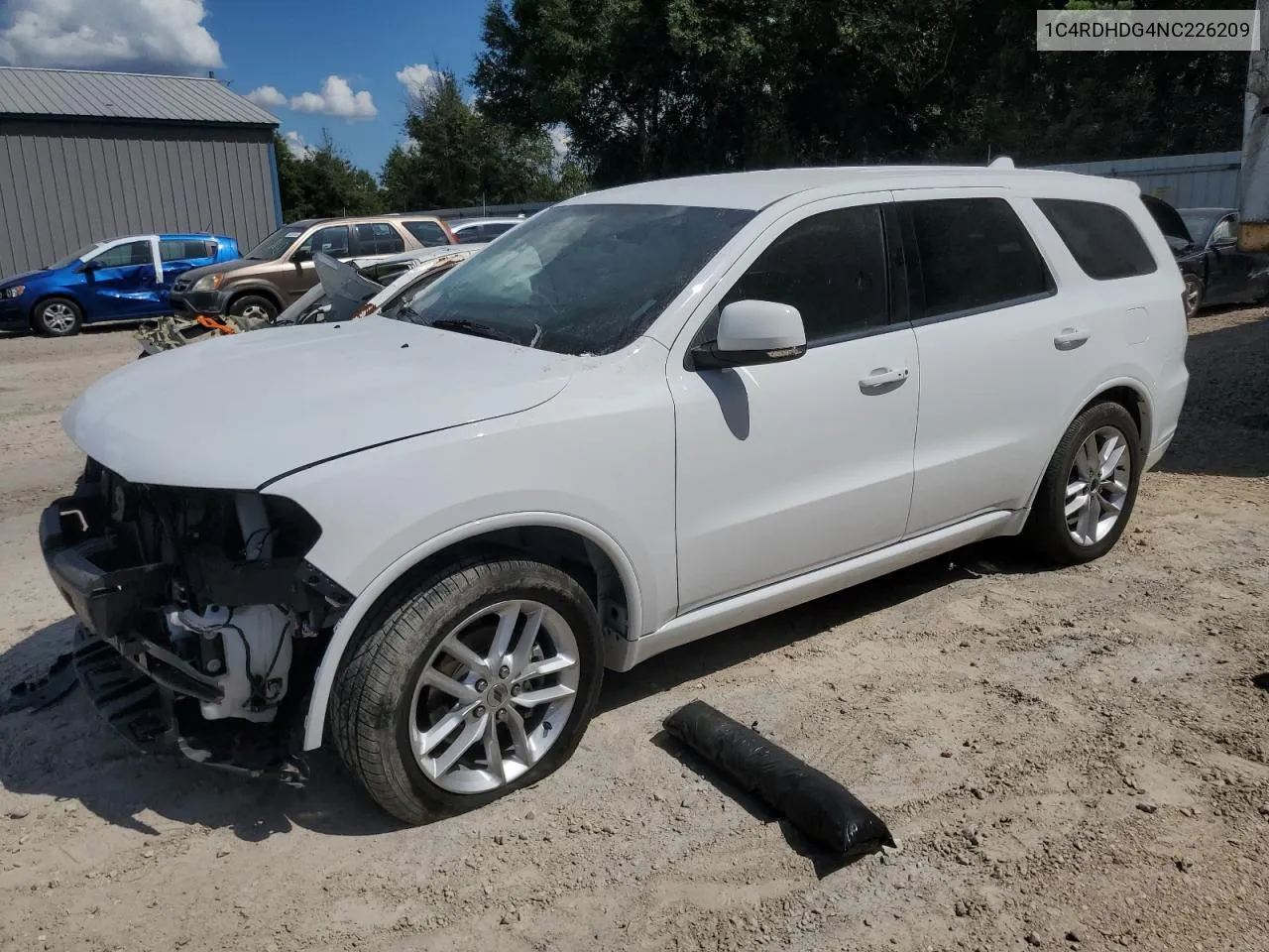 2022 Dodge Durango Gt VIN: 1C4RDHDG4NC226209 Lot: 69030644