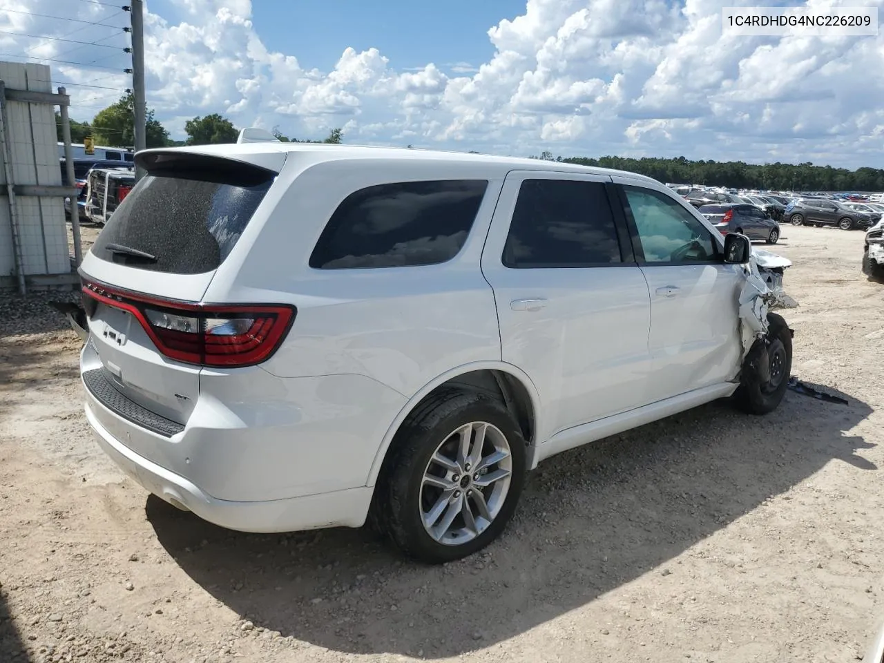 1C4RDHDG4NC226209 2022 Dodge Durango Gt