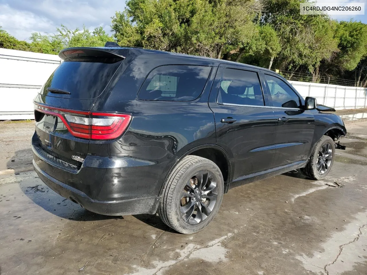 2022 Dodge Durango Gt VIN: 1C4RDJDG4NC206260 Lot: 69413874