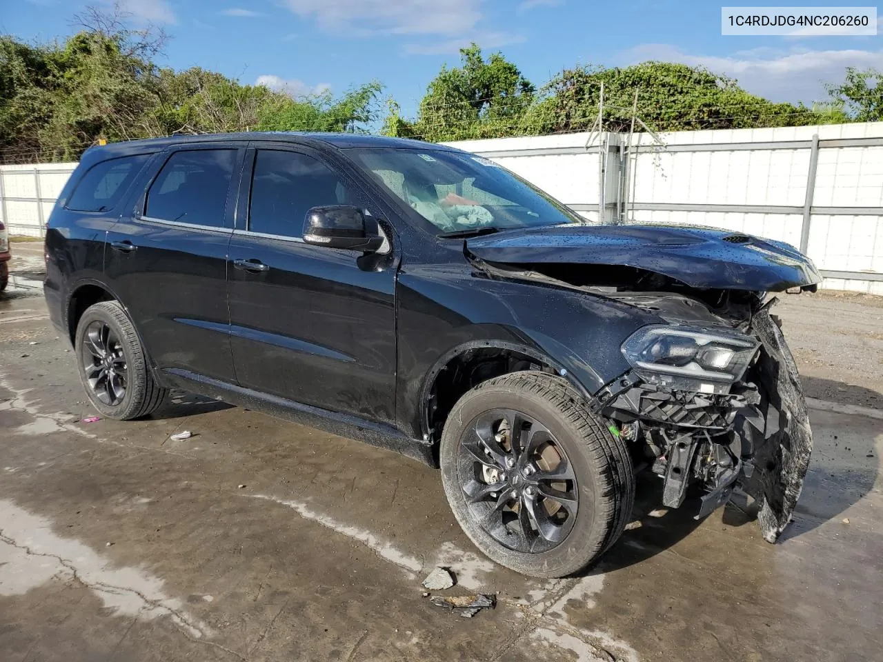 2022 Dodge Durango Gt VIN: 1C4RDJDG4NC206260 Lot: 69413874