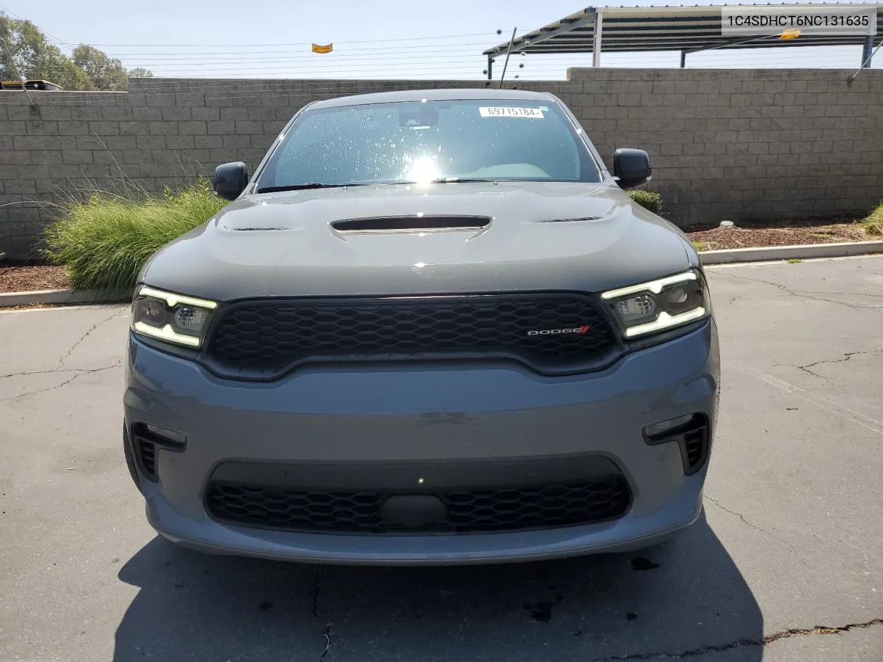 2022 Dodge Durango R/T VIN: 1C4SDHCT6NC131635 Lot: 69715184