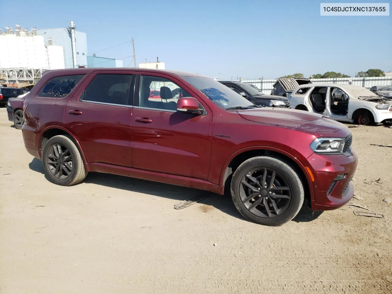 2022 Dodge Durango R/T VIN: 1C4SDJCTXNC137655 Lot: 71350964