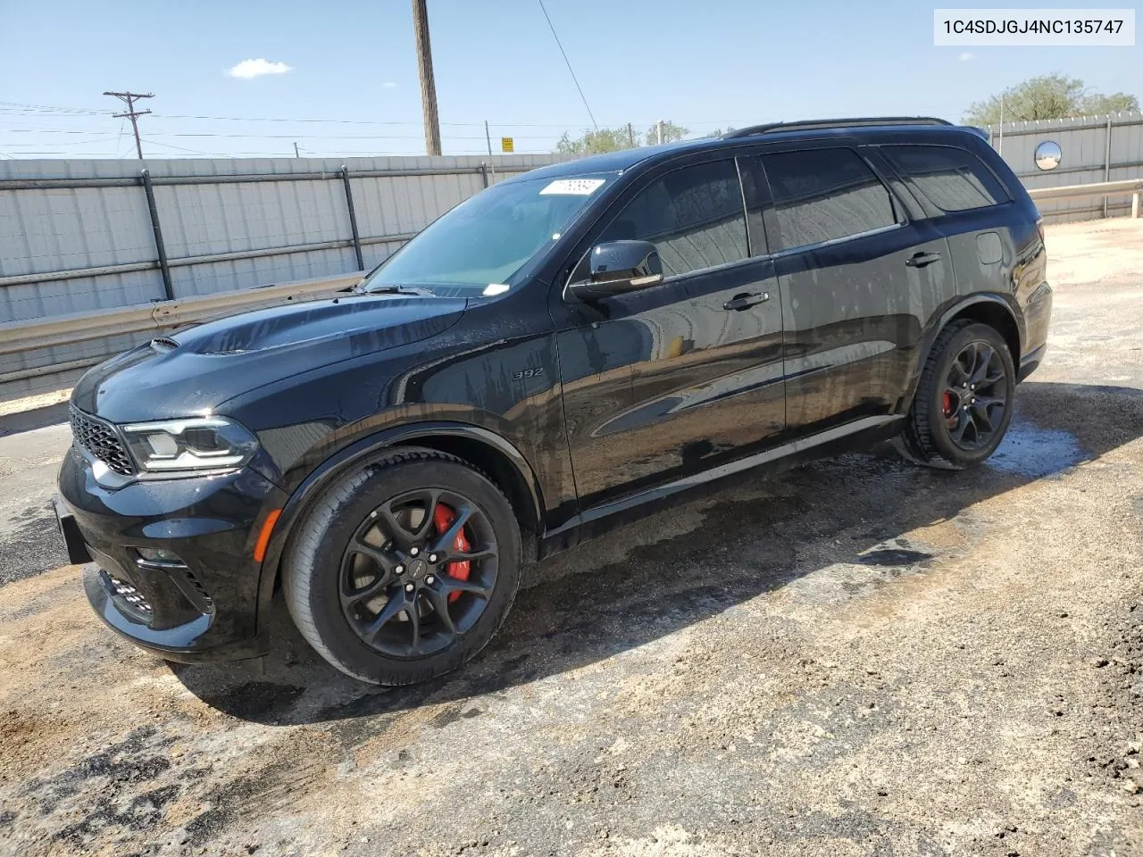 2022 Dodge Durango Srt 392 VIN: 1C4SDJGJ4NC135747 Lot: 71780994