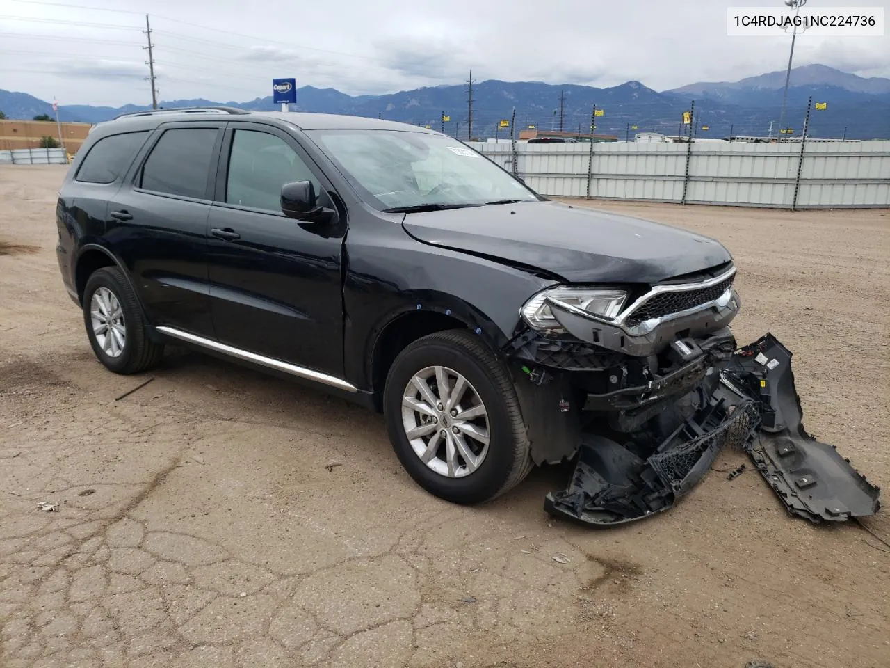 2022 Dodge Durango Sxt VIN: 1C4RDJAG1NC224736 Lot: 71823104