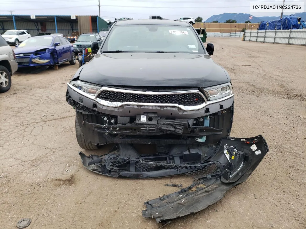 2022 Dodge Durango Sxt VIN: 1C4RDJAG1NC224736 Lot: 71823104