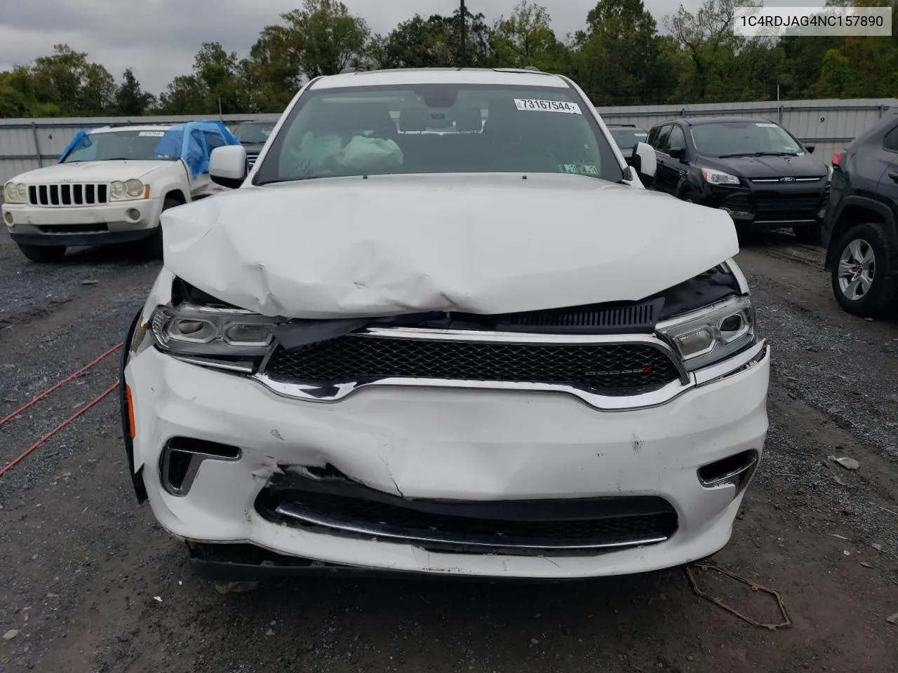 1C4RDJAG4NC157890 2022 Dodge Durango Sxt