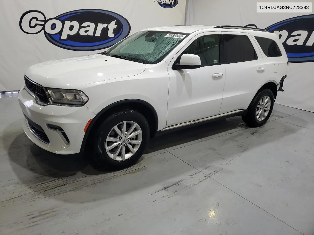 2022 Dodge Durango Sxt VIN: 1C4RDJAG3NC228383 Lot: 73512224