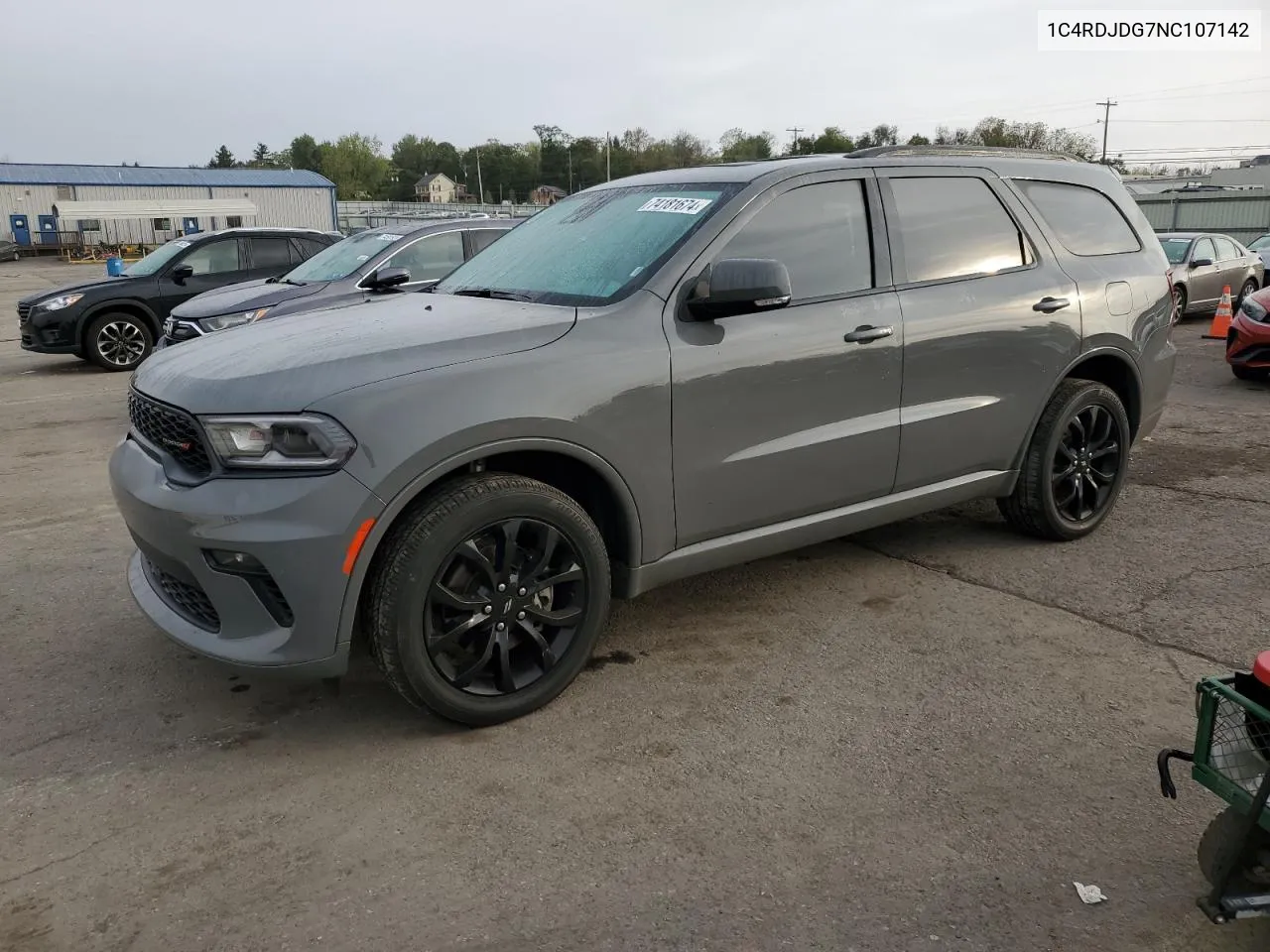 2022 Dodge Durango Gt VIN: 1C4RDJDG7NC107142 Lot: 74181674