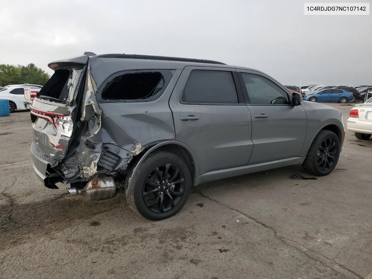 2022 Dodge Durango Gt VIN: 1C4RDJDG7NC107142 Lot: 74181674