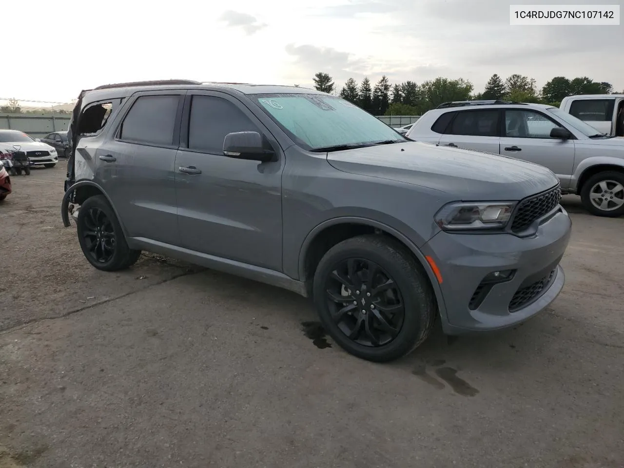 2022 Dodge Durango Gt VIN: 1C4RDJDG7NC107142 Lot: 74181674