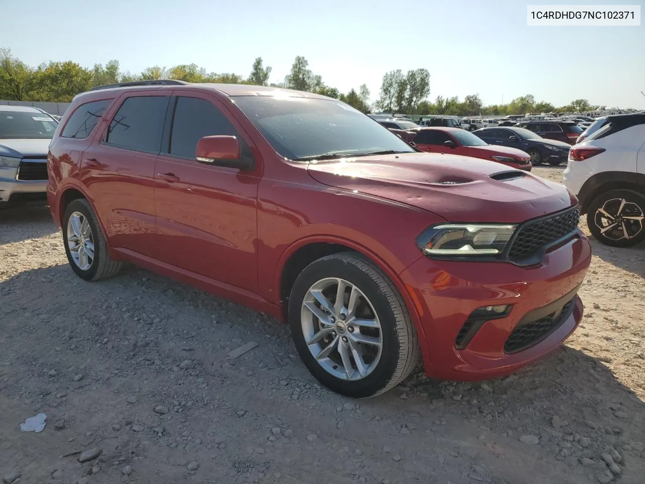 2022 Dodge Durango Gt VIN: 1C4RDHDG7NC102371 Lot: 75436294