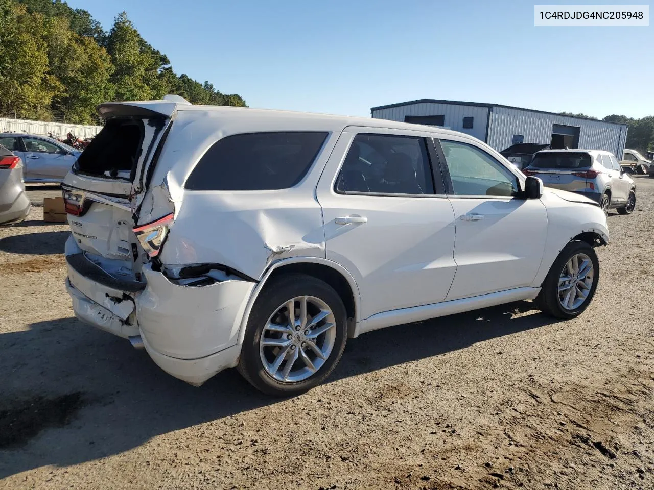 2022 Dodge Durango Gt VIN: 1C4RDJDG4NC205948 Lot: 75867294