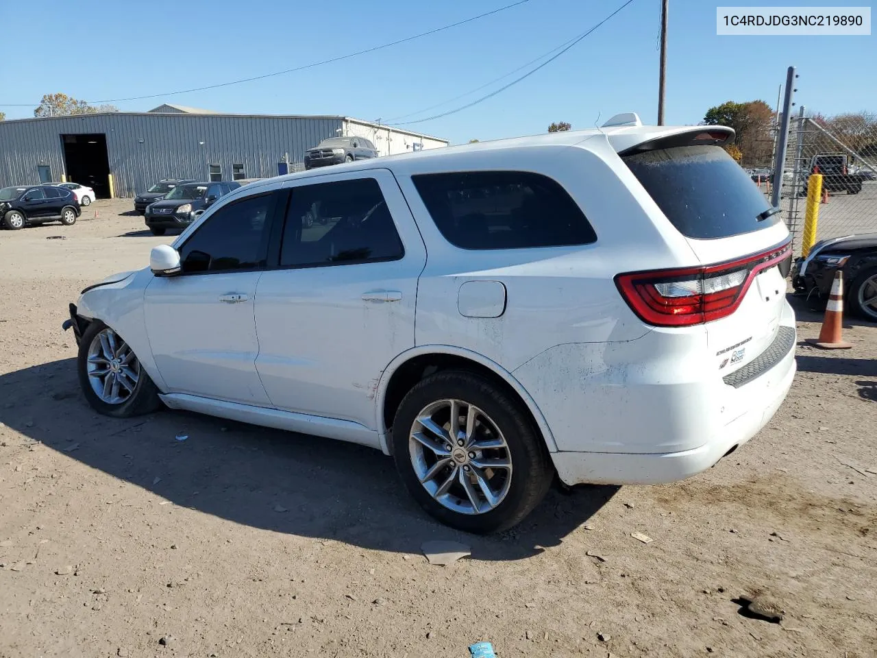 2022 Dodge Durango Gt VIN: 1C4RDJDG3NC219890 Lot: 76317384