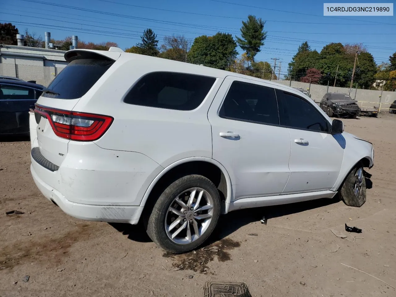 2022 Dodge Durango Gt VIN: 1C4RDJDG3NC219890 Lot: 76317384