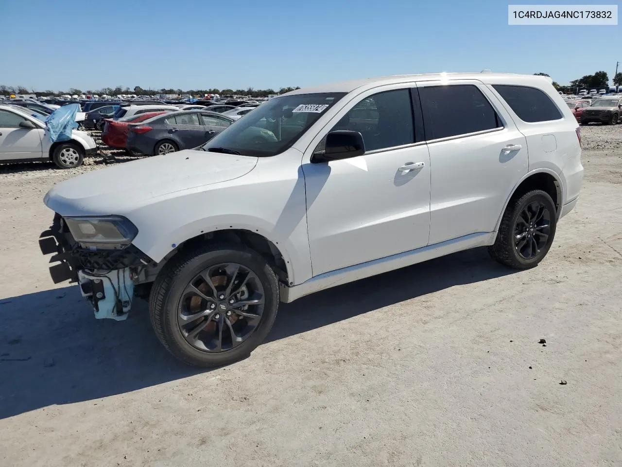 2022 Dodge Durango Sxt VIN: 1C4RDJAG4NC173832 Lot: 76355874