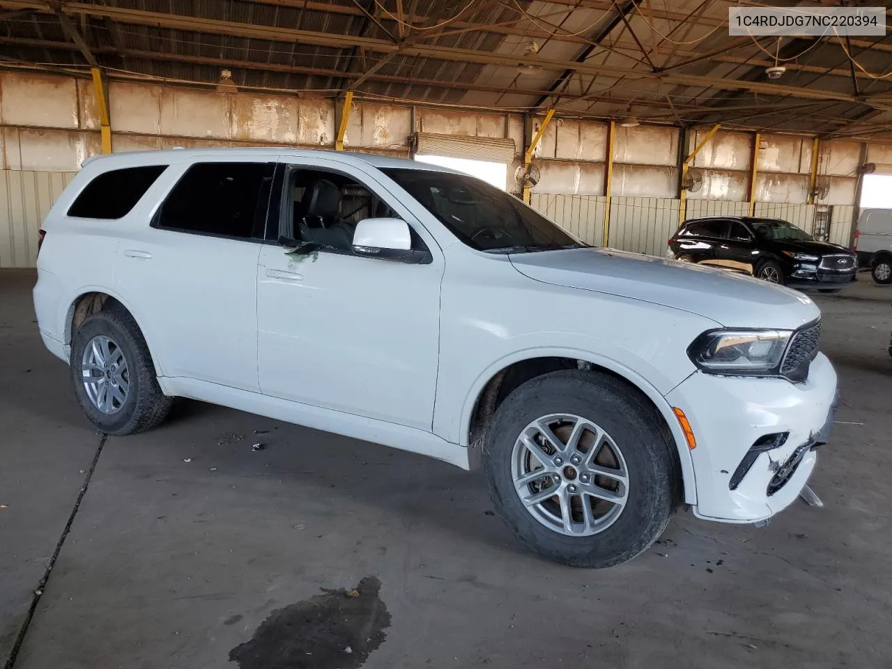 1C4RDJDG7NC220394 2022 Dodge Durango Gt