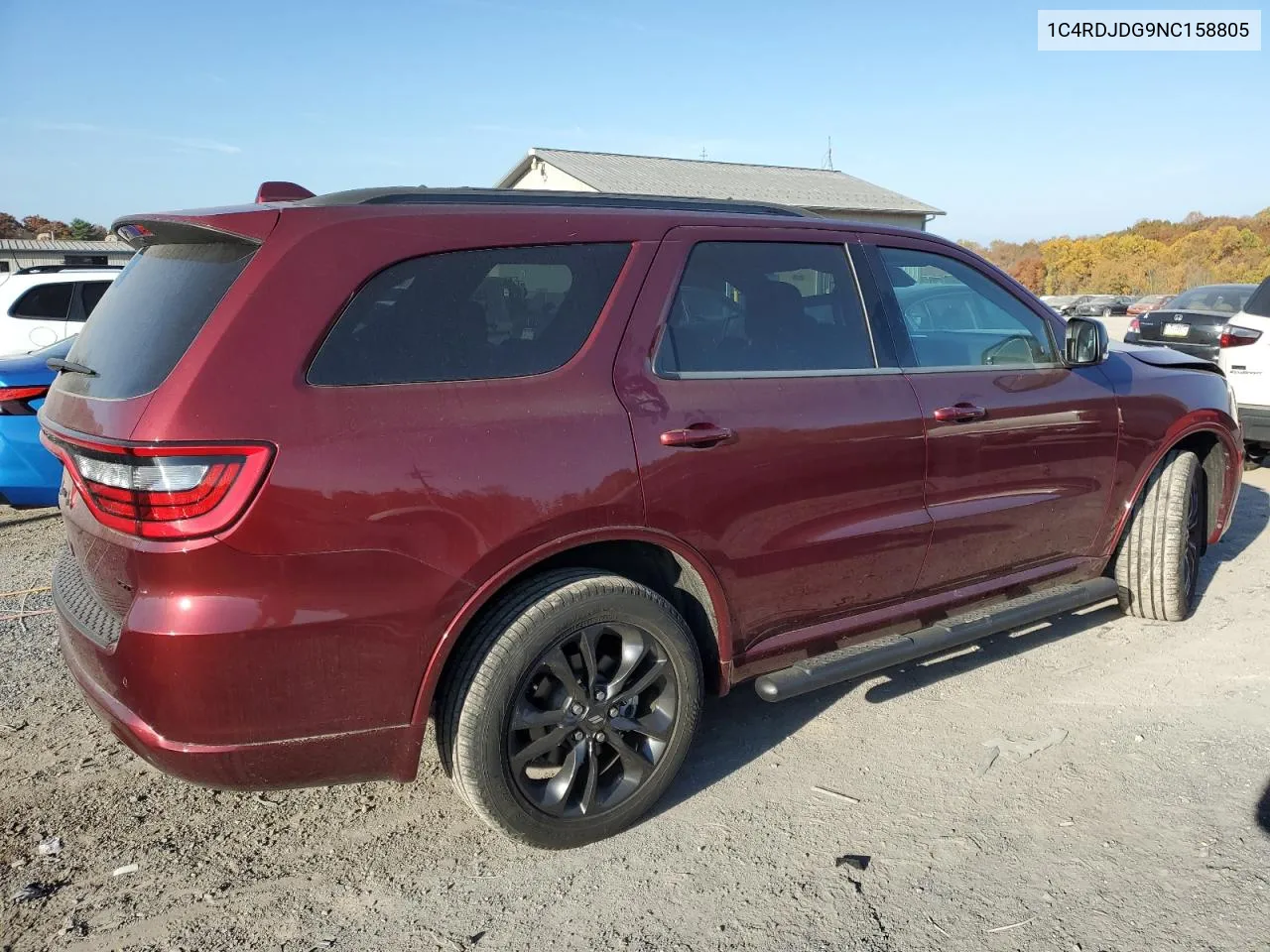 2022 Dodge Durango Gt VIN: 1C4RDJDG9NC158805 Lot: 78016284