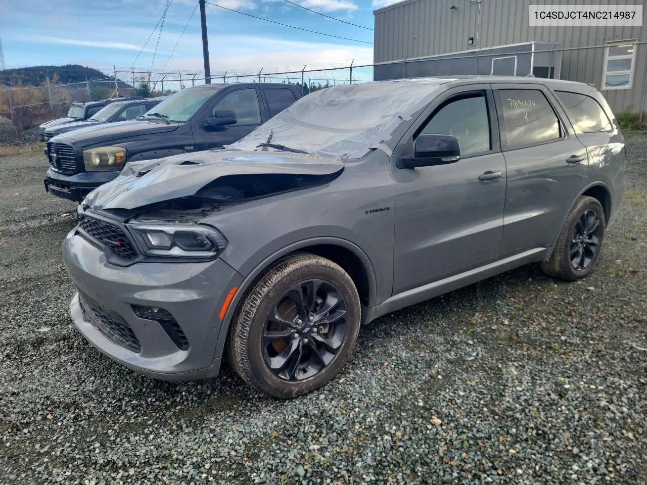 2022 Dodge Durango R/T VIN: 1C4SDJCT4NC214987 Lot: 78196674