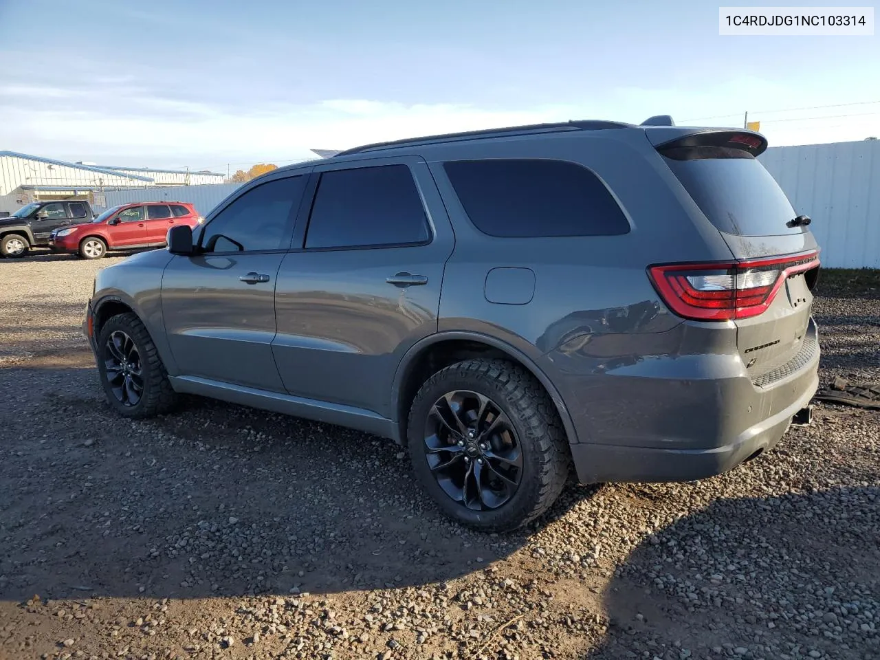 2022 Dodge Durango Gt VIN: 1C4RDJDG1NC103314 Lot: 78495104