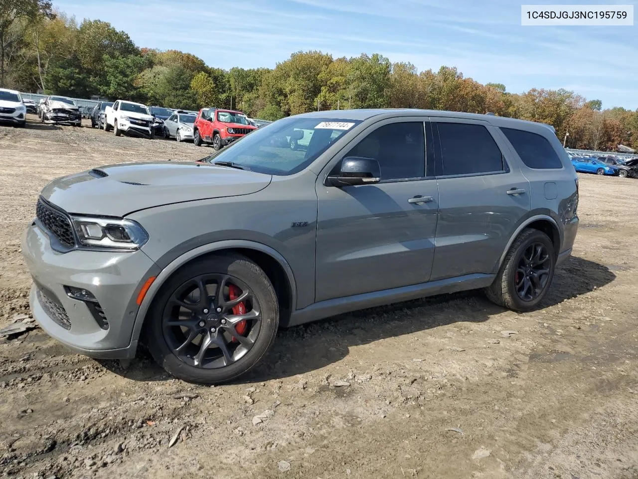 2022 Dodge Durango Srt 392 VIN: 1C4SDJGJ3NC195759 Lot: 78677144