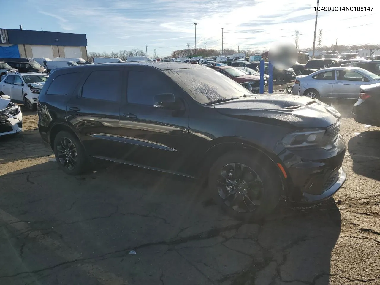 2022 Dodge Durango R/T VIN: 1C4SDJCT4NC188147 Lot: 79398574