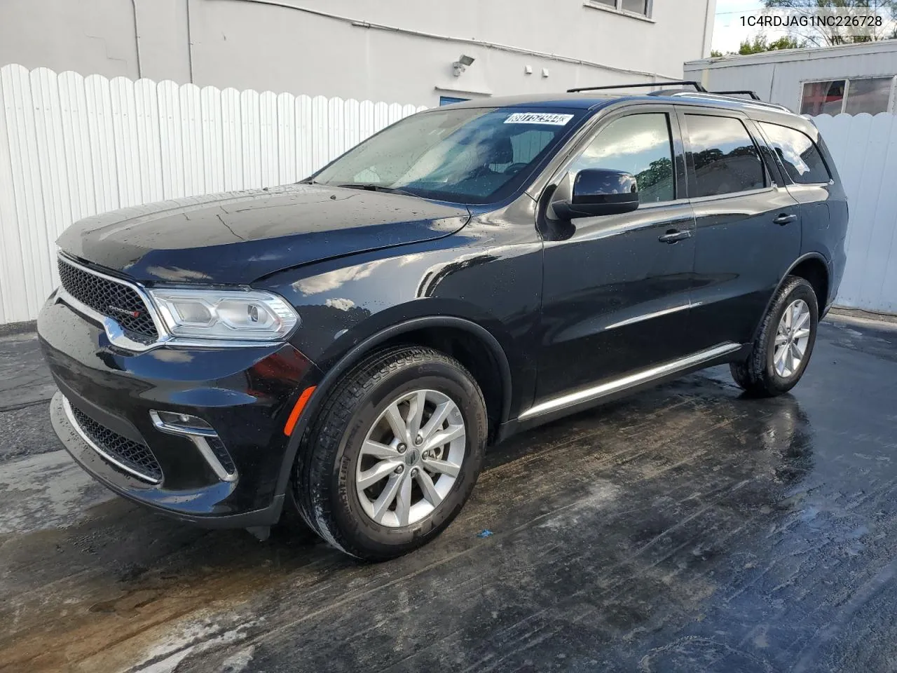 2022 Dodge Durango Sxt VIN: 1C4RDJAG1NC226728 Lot: 80752944