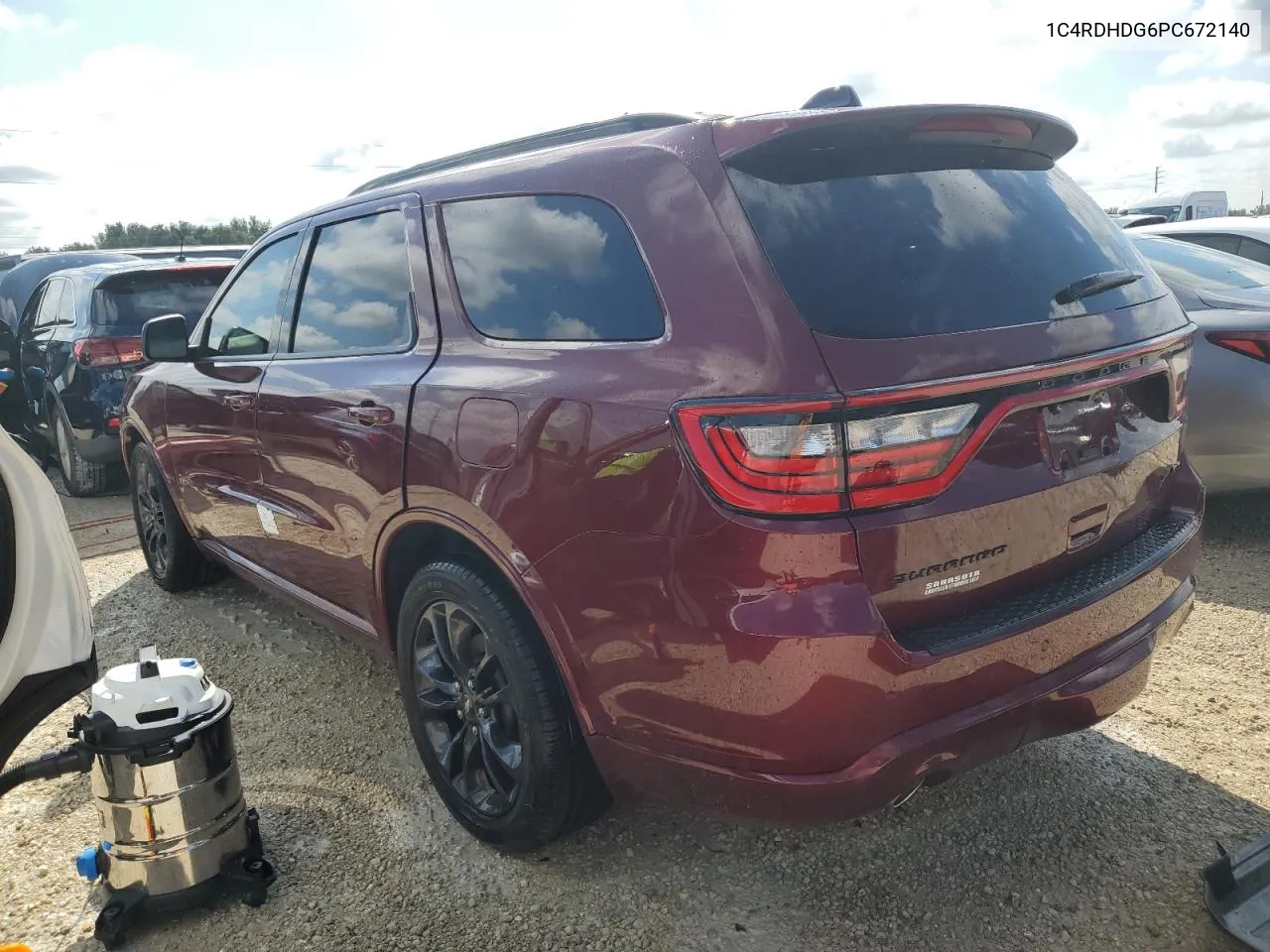 2023 Dodge Durango Gt VIN: 1C4RDHDG6PC672140 Lot: 73837094