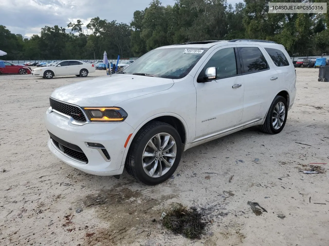 2023 Dodge Durango Citadel VIN: 1C4SDJET4PC550316 Lot: 74977874