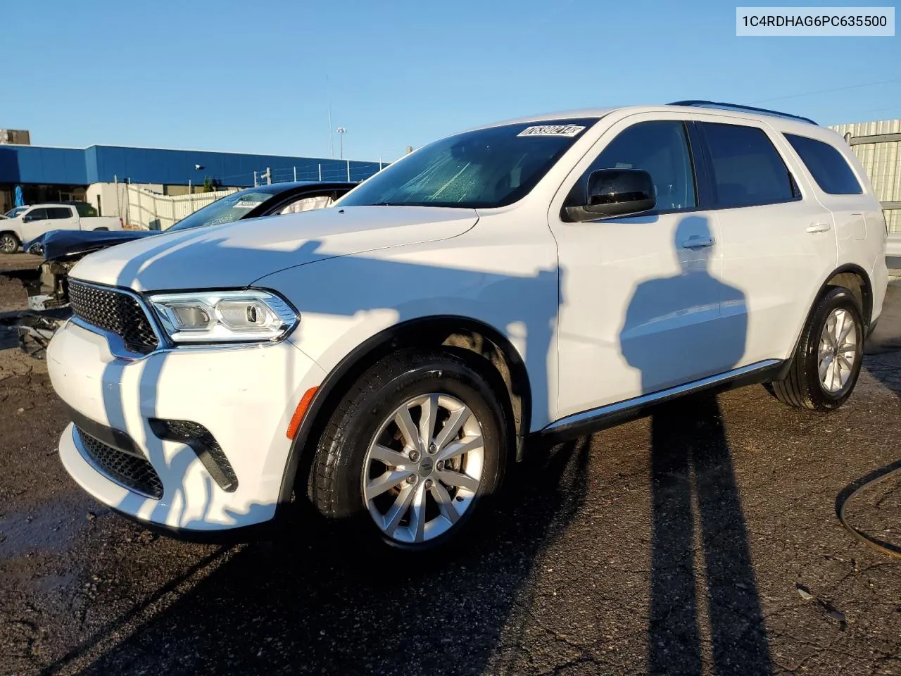 2023 Dodge Durango Sxt VIN: 1C4RDHAG6PC635500 Lot: 76390214