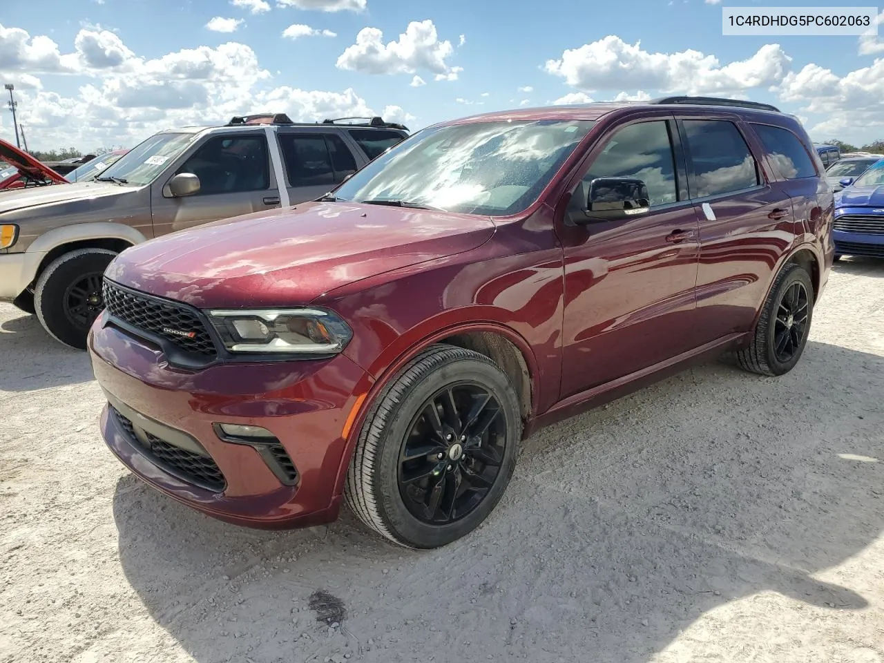 2023 Dodge Durango Gt VIN: 1C4RDHDG5PC602063 Lot: 76844494