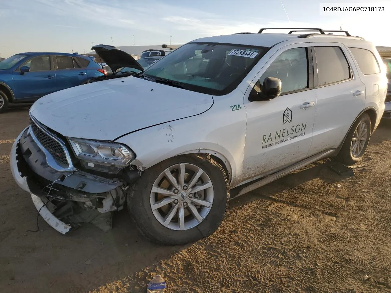 2023 Dodge Durango Sxt VIN: 1C4RDJAG6PC718173 Lot: 77398644