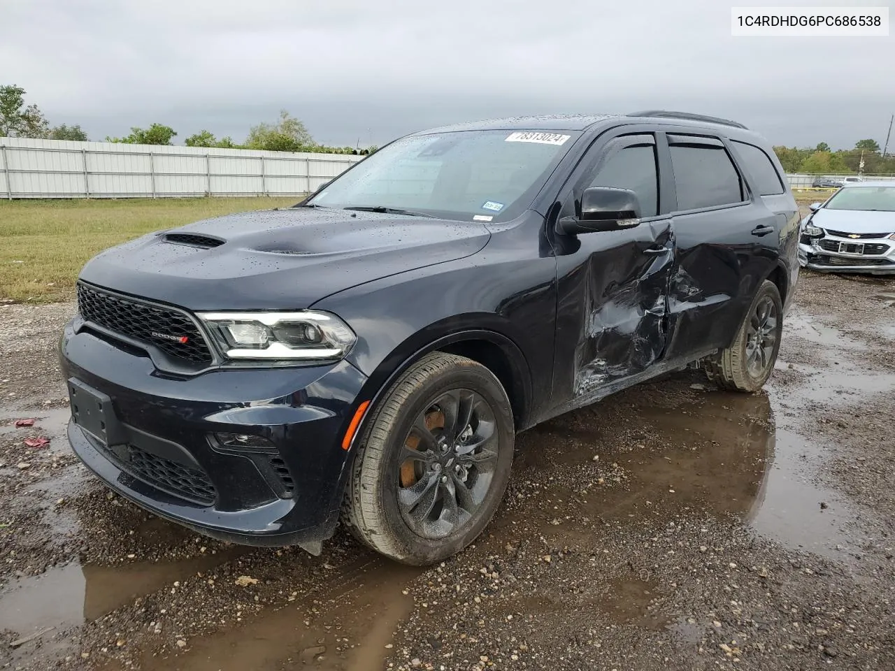 2023 Dodge Durango Gt VIN: 1C4RDHDG6PC686538 Lot: 78313024