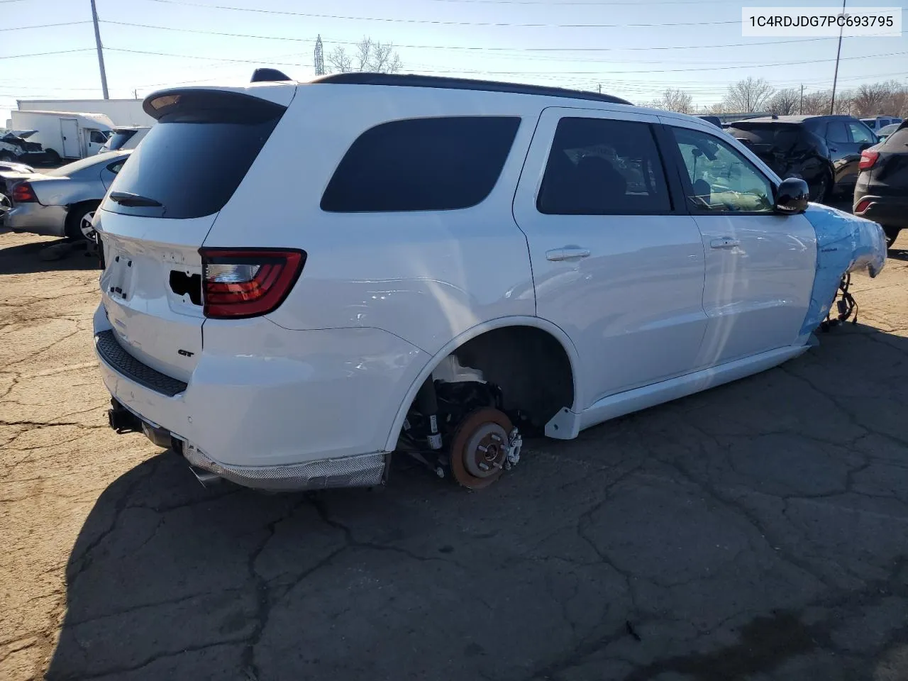 2023 Dodge Durango Gt VIN: 1C4RDJDG7PC693795 Lot: 80076254