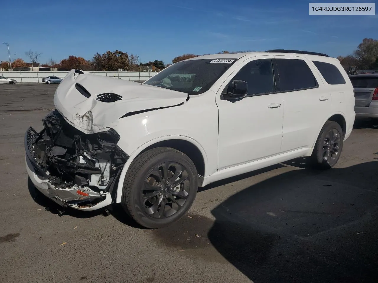 2024 Dodge Durango Gt VIN: 1C4RDJDG3RC126597 Lot: 77470724