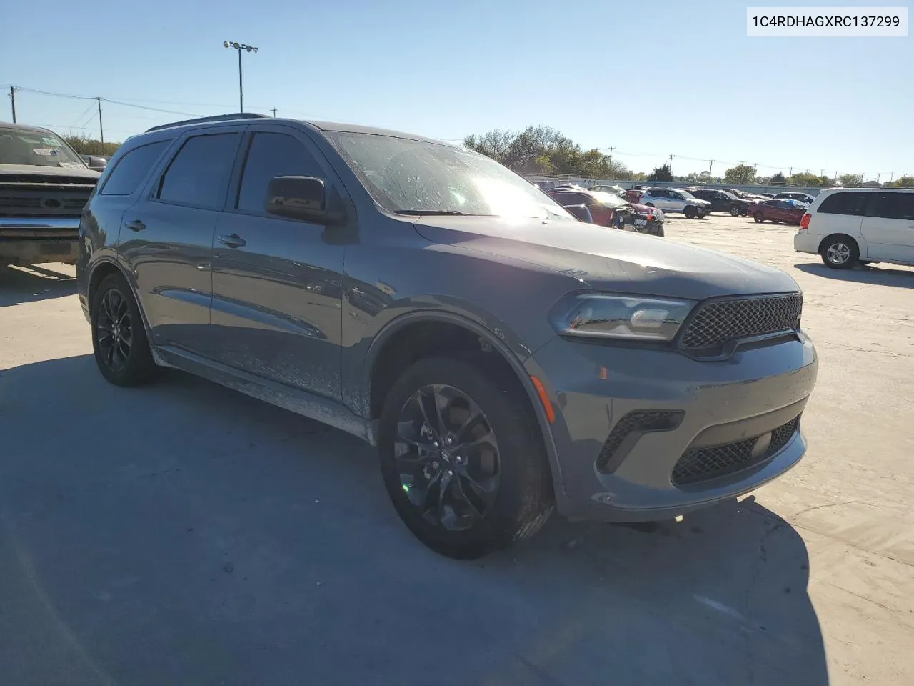 2024 Dodge Durango Sxt VIN: 1C4RDHAGXRC137299 Lot: 80580284