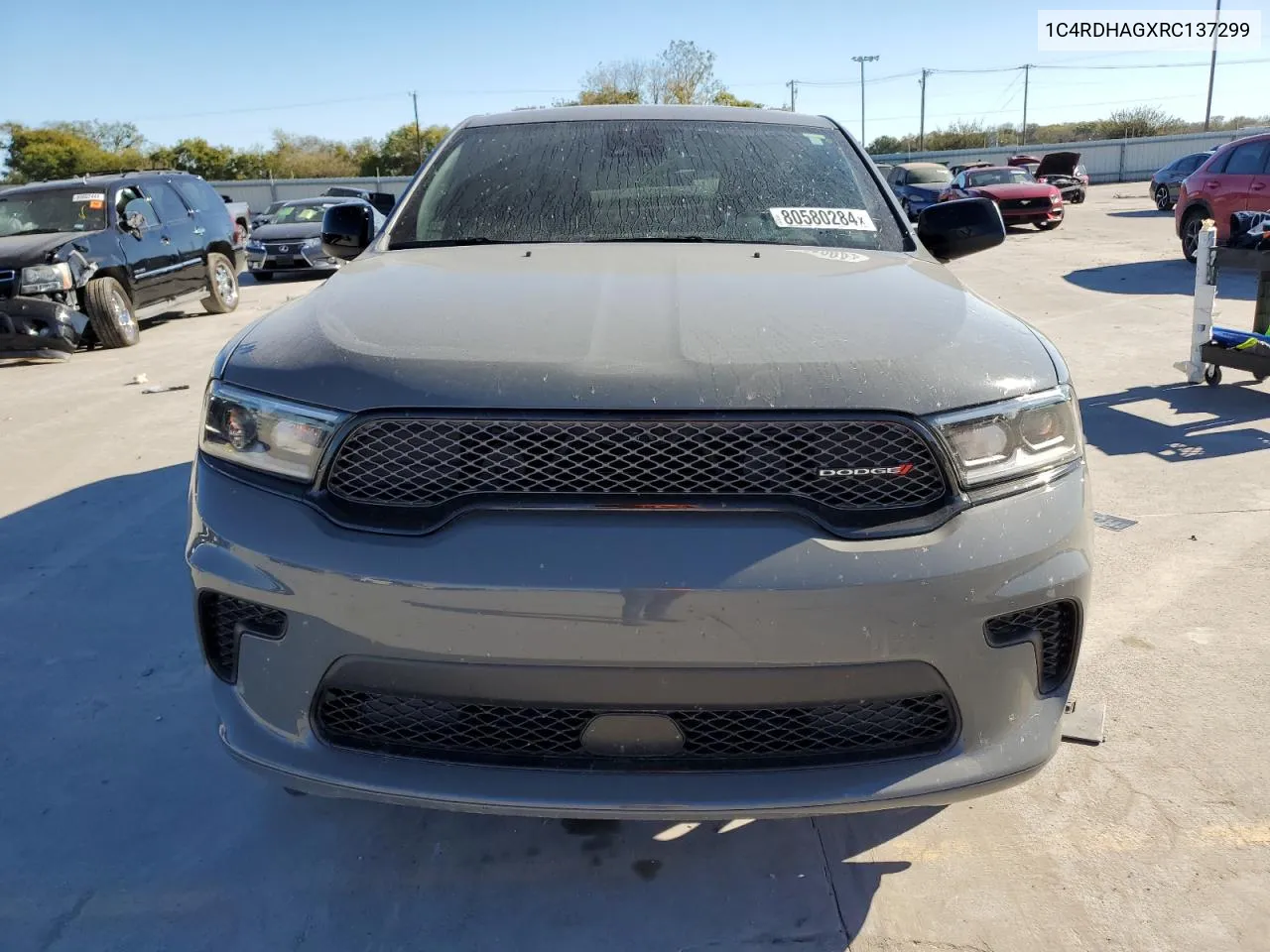 2024 Dodge Durango Sxt VIN: 1C4RDHAGXRC137299 Lot: 80580284