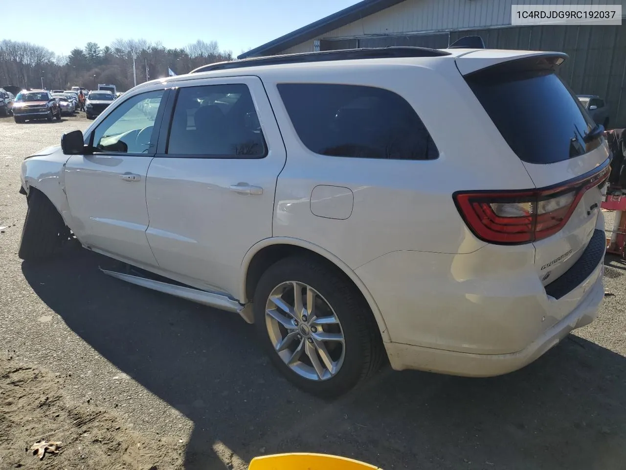 2024 Dodge Durango Gt VIN: 1C4RDJDG9RC192037 Lot: 81497644