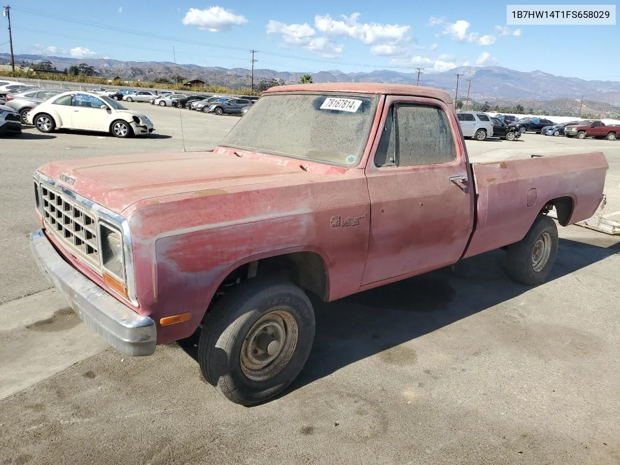 1985 Dodge W-Series W100 VIN: 1B7HW14T1FS658029 Lot: 78167814