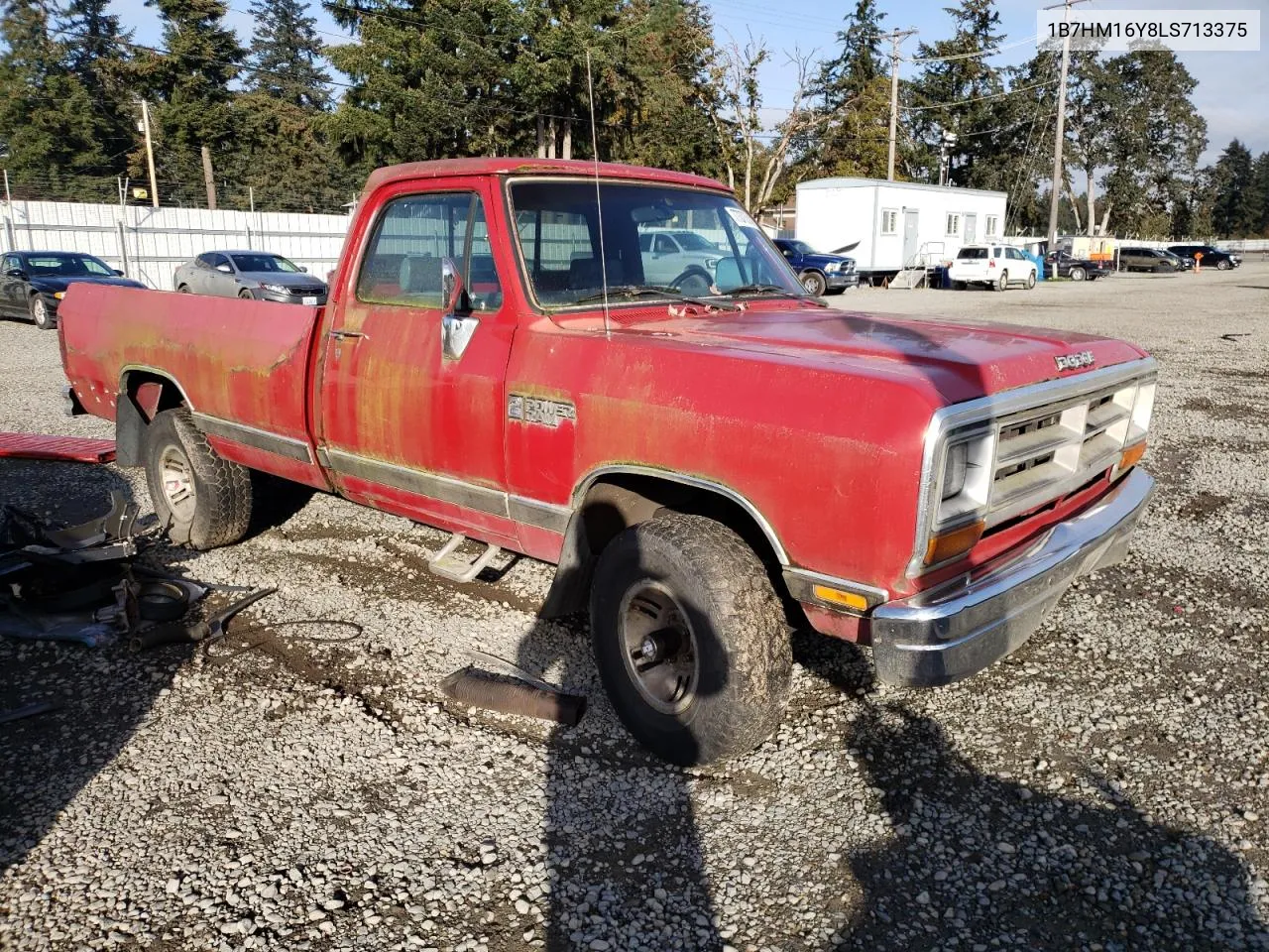 1990 Dodge W-Series W150 VIN: 1B7HM16Y8LS713375 Lot: 77373514