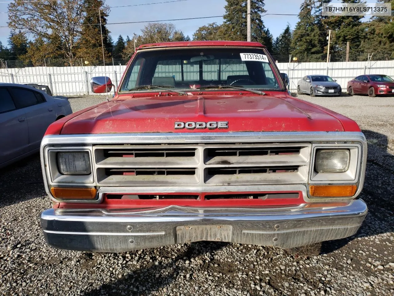 1990 Dodge W-Series W150 VIN: 1B7HM16Y8LS713375 Lot: 77373514