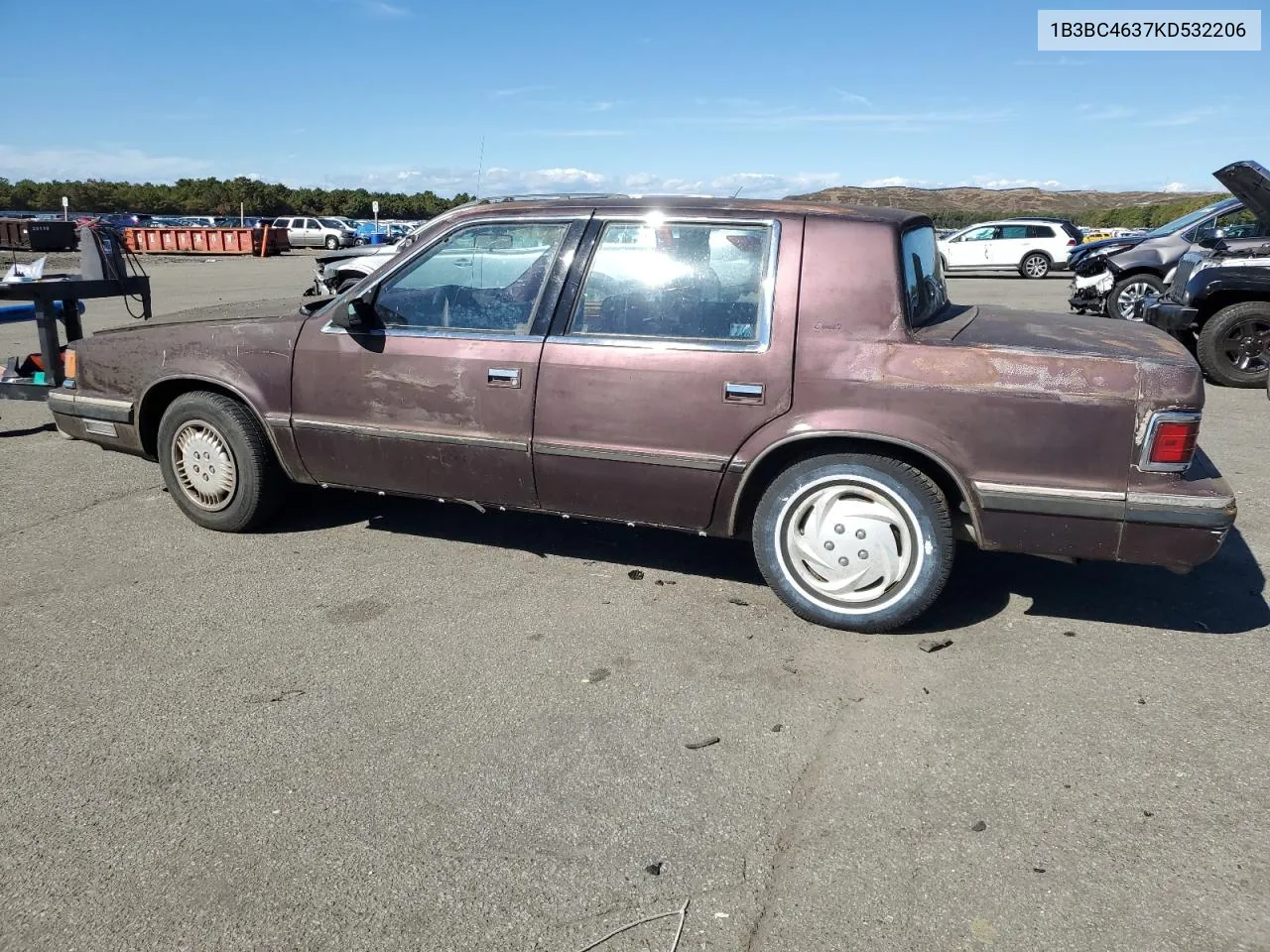 1989 Dodge Dynasty VIN: 1B3BC4637KD532206 Lot: 74233744