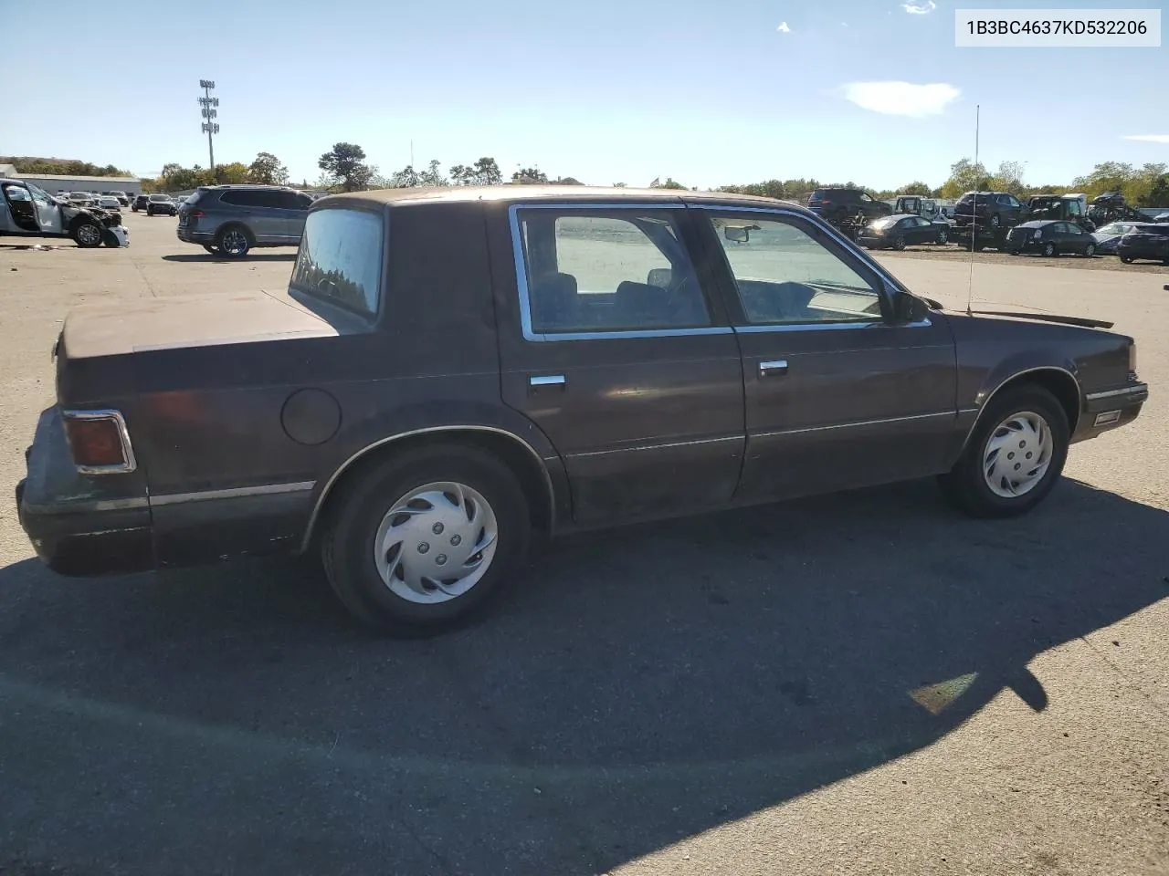 1989 Dodge Dynasty VIN: 1B3BC4637KD532206 Lot: 74233744