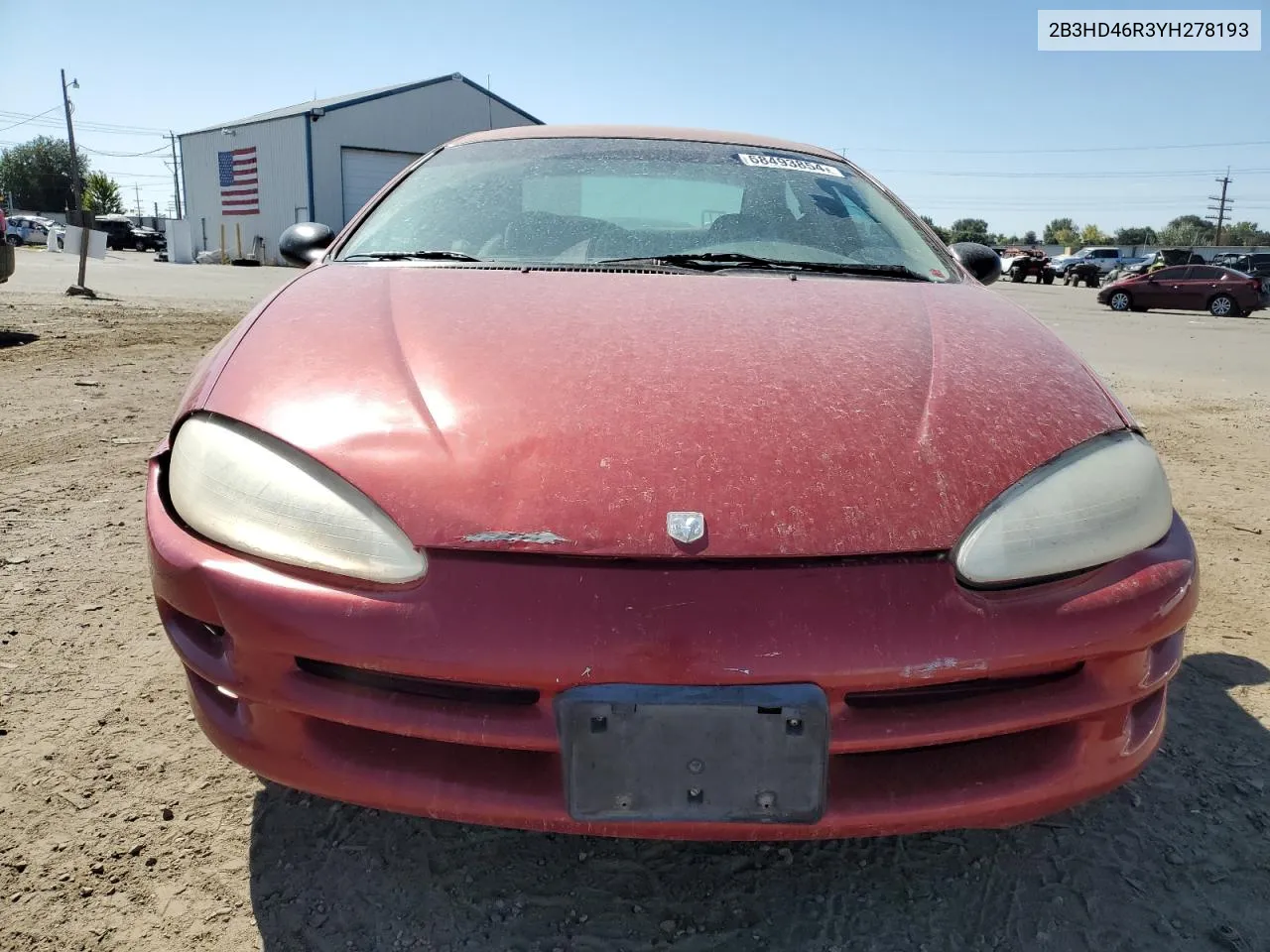 2000 Dodge Intrepid VIN: 2B3HD46R3YH278193 Lot: 68493854